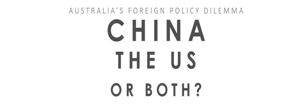Grafika promująca spotkanie pt. "China, the US or both?"