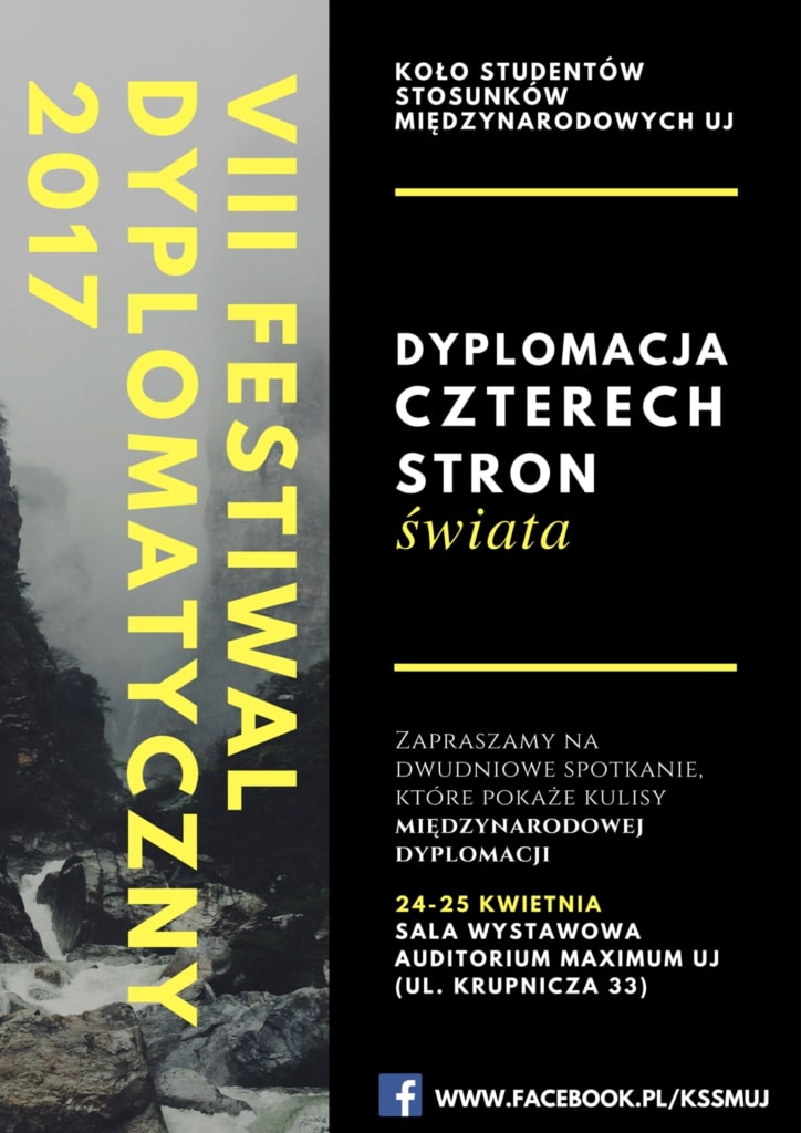 Plakat promujący ósmą edycję Festiwalu Dyplomatycznego