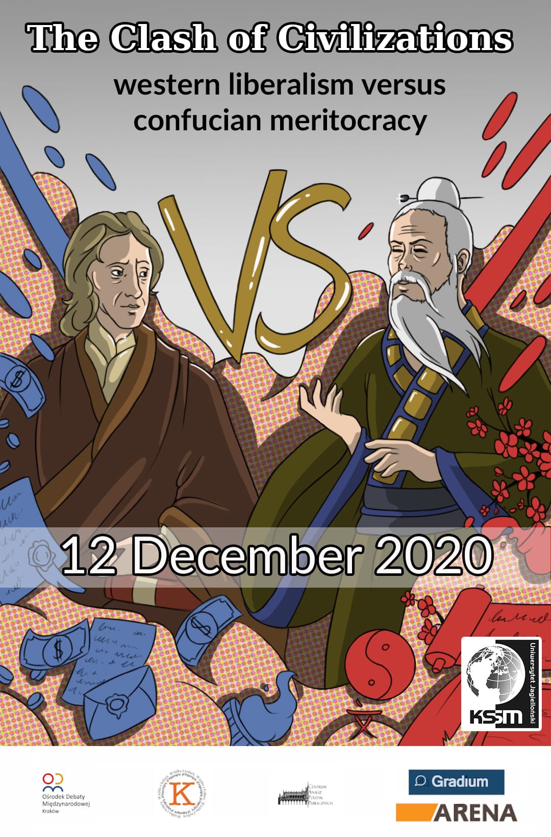 Plakat konferencji "The Clash of Civilizations" western liberalism versus confucian meritocracy