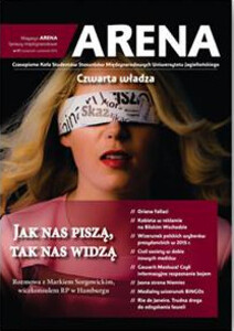 Okładka numeru "ARENA. Sprawy międzynarodowe": Czwarta władza